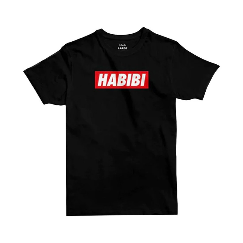 Jobedu Habibi Men's T-shirt - Black - تي-شيرت - Size:Large